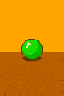 Green rubber ball